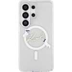 Karl Lagerfeld IML Choupette Karl Script Logo Magnetic kryt pre Samsung Galaxy S26 Ultra, transparentný