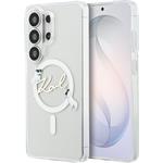 Karl Lagerfeld IML Choupette Karl Script Logo Magnetic kryt pre Samsung Galaxy S26 Ultra, transparentný