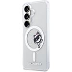 Karl Lagerfeld IML Choupette Peekaboo Logo Magnetic kryt pre Samsung Galaxy S26, transparentný