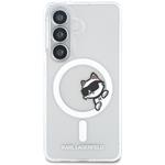 Karl Lagerfeld IML Choupette Peekaboo Logo Magnetic kryt pre Samsung Galaxy S26, transparentný