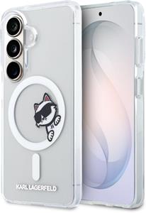Karl Lagerfeld IML Choupette Peekaboo Logo Magnetic kryt pre Samsung Galaxy S26+, transparentný