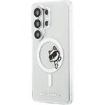 Karl Lagerfeld IML Choupette Peekaboo Logo Magnetic kryt pre Samsung Galaxy S26 Ultra, transparentný