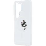 Karl Lagerfeld IML Choupette Peekaboo Logo Magnetic kryt pre Samsung Galaxy S26 Ultra, transparentný