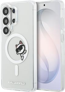 Karl Lagerfeld IML Choupette Peekaboo Logo Magnetic kryt pre Samsung Galaxy S26 Ultra, transparentný