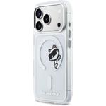 Karl Lagerfeld IML Choupette Peekaboo MagSafe kryt pre iPhone 17 Pro, transparentný