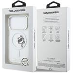 Karl Lagerfeld IML Choupette Peekaboo MagSafe kryt pre iPhone 17 Pro, transparentný