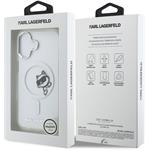 Karl Lagerfeld IML Choupette Peekaboo MagSafe kryt pre iPhone 17, transparentný