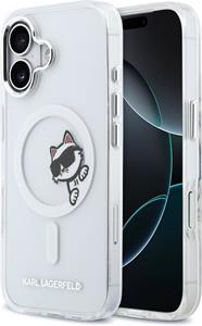 Karl Lagerfeld IML Choupette Peekaboo MagSafe kryt pre iPhone 17, transparentný