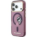 Karl Lagerfeld IML Choupette Peekaboo Magsafe kryt pre iPhone 18 Pro, Burgundy