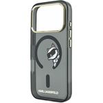Karl Lagerfeld IML Choupette Peekaboo Magsafe kryt pre iPhone 18 Pro, čierny
