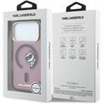 Karl Lagerfeld IML Choupette Peekaboo Magsafe kryt pre iPhone 18 Pro Max, Burgundy