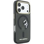 Karl Lagerfeld IML Choupette Peekaboo Magsafe kryt pre iPhone 18 Pro Max, čierny