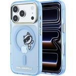 Karl Lagerfeld IML Choupette Peekaboo Magsafe kryt pre iPhone 18 Pro Max, modrý