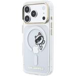 Karl Lagerfeld IML Choupette Peekaboo Magsafe kryt pre iPhone 18 Pro Max, transparentný