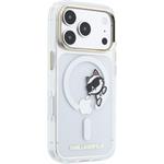 Karl Lagerfeld IML Choupette Peekaboo Magsafe kryt pre iPhone 18 Pro Max, transparentný