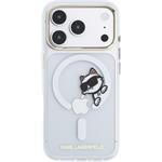Karl Lagerfeld IML Choupette Peekaboo Magsafe kryt pre iPhone 18 Pro, transparentný