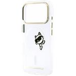 Karl Lagerfeld IML Choupette Peekaboo Magsafe kryt pre iPhone 18 Pro, transparentný