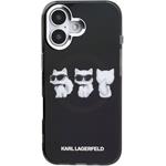 Karl Lagerfeld IML Choupette Trio Watercolor MagSafe kryt pre iPhone 17, čierny