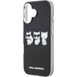 Karl Lagerfeld IML Choupette Trio Watercolor MagSafe kryt pre iPhone 17, čierny