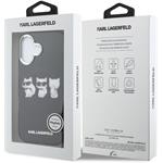 Karl Lagerfeld IML Choupette Trio Watercolor MagSafe kryt pre iPhone 17, čierny