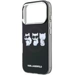 Karl Lagerfeld IML Choupette Trio Watercolor MagSafe kryt pre iPhone 17 Pro, čierny