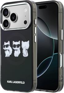 Karl Lagerfeld IML Choupette Trio Watercolor MagSafe kryt pre iPhone 17 Pro, čierny