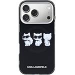 Karl Lagerfeld IML Choupette Trio Watercolor MagSafe kryt pre iPhone 17 Pro Max, čierny