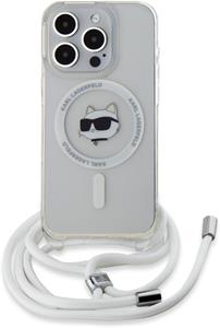 Karl Lagerfeld IML Crossbody Choupette Head MagSafe kryt pre iPhone 15 Pro Max, transparentný