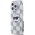 Karl Lagerfeld IML Electroplated Choupette Head kryt pre iPhone 15 Pro, transparentný