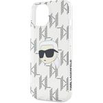 Karl Lagerfeld IML Electroplated Karl Head kryt pre iPhone 15, transparentný