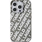 Karl Lagerfeld IML Electroplated Repeated Logo kryt pre iPhone 15 Pro Max, strieborný