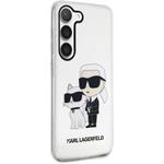 Karl Lagerfeld IML Glitter Karl a Choupette NFT kryt pre Samsung Galaxy S23, transparentný