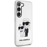 Karl Lagerfeld IML Glitter Karl a Choupette NFT kryt pre Samsung Galaxy S23+, transparentný