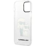 Karl Lagerfeld IML Glitter Karl a Choupette NFT zadný kryt pre iPhone 12/12 Pro, transparentný