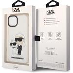 Karl Lagerfeld IML Glitter Karl a Choupette NFT zadný kryt pre iPhone 13, transparentný