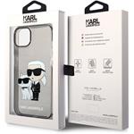 Karl Lagerfeld IML Glitter Karl a Choupette NFT zadný kryt pre iPhone 14 Plus, čierny