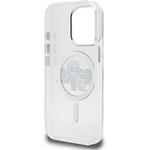 Karl Lagerfeld IML Glitter Karl and Choupette Sketch MagSafe kryt pre iPhone 15 Pro, transparentný