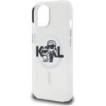 Karl Lagerfeld IML Glitter Karl and Choupette Sketch MagSafe kryt pre iPhone 15, transparentný