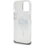 Karl Lagerfeld IML Glitter Karl and Choupette Sketch MagSafe kryt pre iPhone 15, transparentný