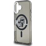 Karl Lagerfeld IML Glitter Karl and Choupette Sketch MagSafe kryt pre iPhone 16, čierny