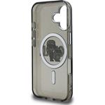 Karl Lagerfeld IML Glitter Karl and Choupette Sketch MagSafe kryt pre iPhone 16, čierny