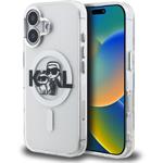 Karl Lagerfeld IML Glitter Karl and Choupette Sketch MagSafe kryt pre iPhone 16, transparentný