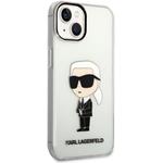 Karl Lagerfeld IML Ikonik NFT zadný kryt pre iPhone 14 Plus, transparentný