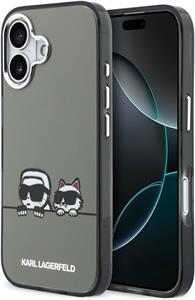 Karl Lagerfeld IML K&CH Heads Logo MagSafe kryt pre iPhone 17, čierny