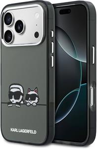 Karl Lagerfeld IML K&CH Heads Logo MagSafe kryt pre iPhone 17 Pro Max, čierny