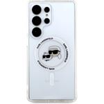 Karl Lagerfeld IML K&CH Heads MagSafe kryt pre Samsung Galaxy S25 Ultra, transparentný