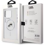 Karl Lagerfeld IML K&CH Heads Metal Frame MagSafe kryt pre iPhone 13 Pro Max, transparentný