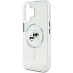 Karl Lagerfeld IML K&CH Heads Metal Frame MagSafe kryt pre iPhone 16 Plus, transparentný