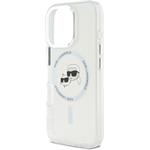 Karl Lagerfeld IML K&CH Heads Metal Frame MagSafe kryt pre iPhone 16 Pro Max, transparentný