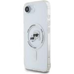 Karl Lagerfeld IML K&CH Heads Metal Frame MagSafe kryt pre iPhone 16e, transparentný